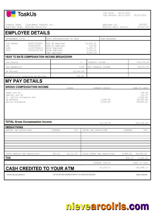 TaskUs LizardBear Tasking earnings 2
